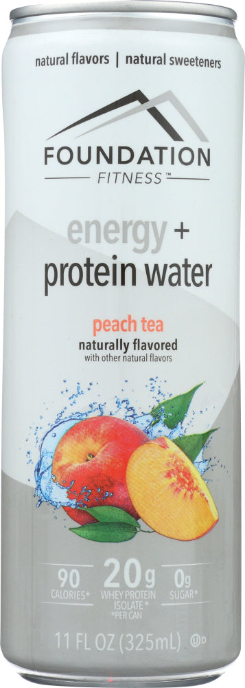 FOUNDATION FITNESS: Energy & Protein Water Peach Tea, 11 oz