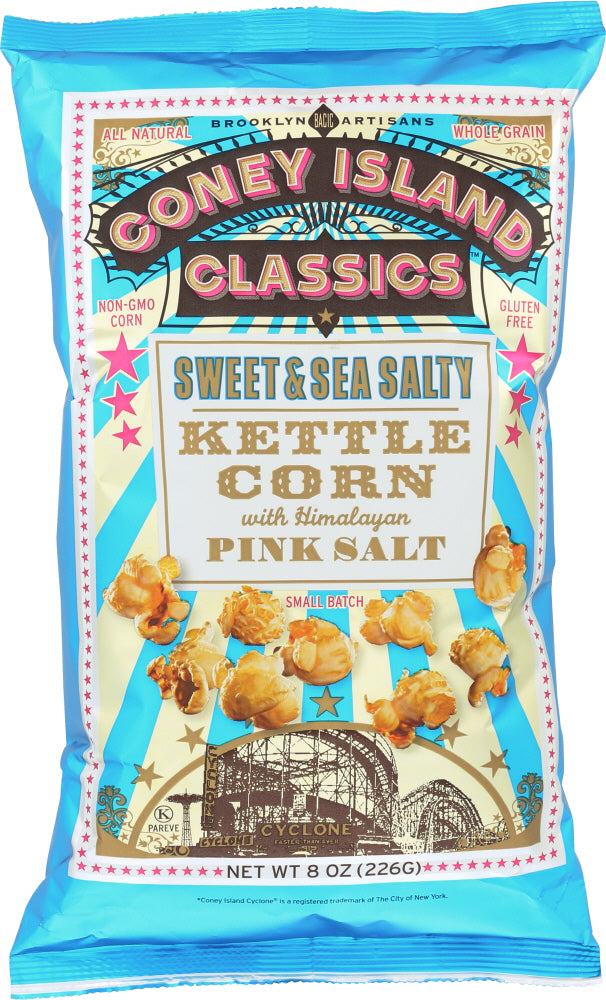 CONEY ISLAND CLASSICS KETTLE CORN: Sweet & Sea Salty Kettle Corn, 8 oz