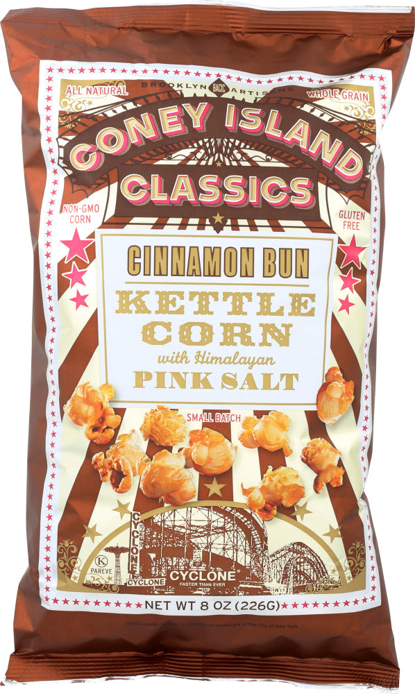 CONEY ISLAND CLASSICS KETTLE CORN: Cinnamon Bun Kettle Corn, 8 oz