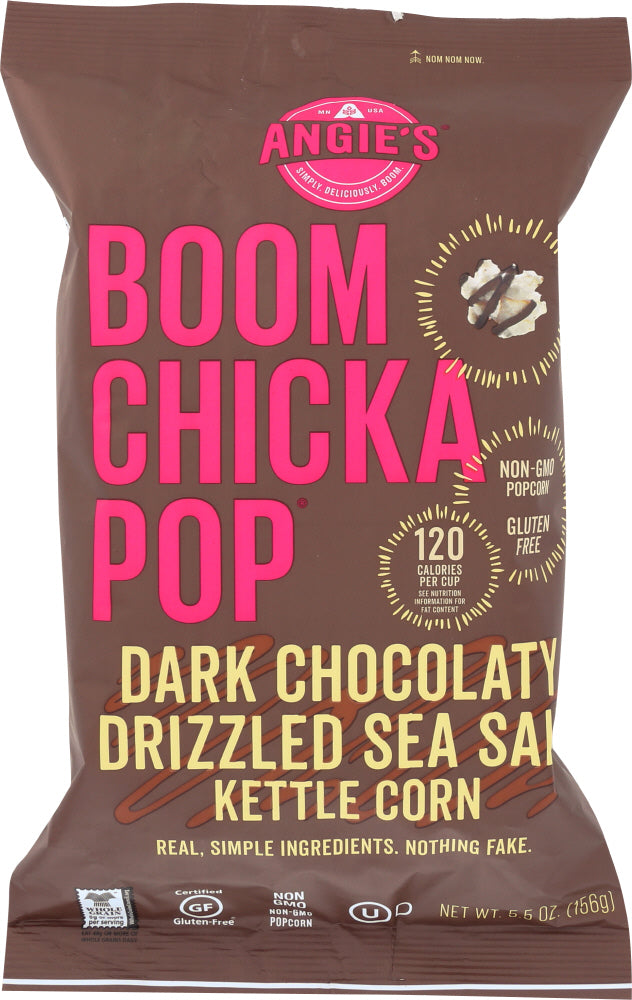 ANGIES: Boomchickapop Dark Chocolaty Drizzled Sea Salt Kettle Corn, 5.5 oz