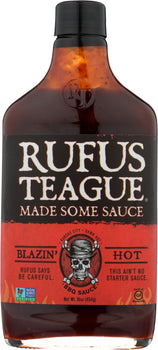 RUFUS TEAGUE: BBQ Sauce Blazin Hot, 16 oz