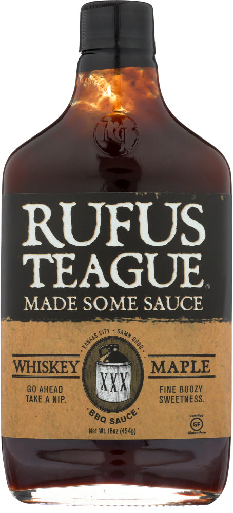 RUFUS TEAGUE: Whiskey Maple Bbq Sauce, 16 oz