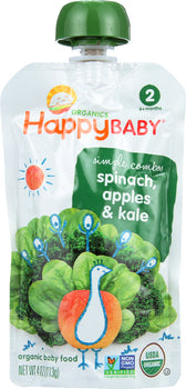 HAPPY BABY: Simple Combos Apples, Spinach & Kale, 4 oz