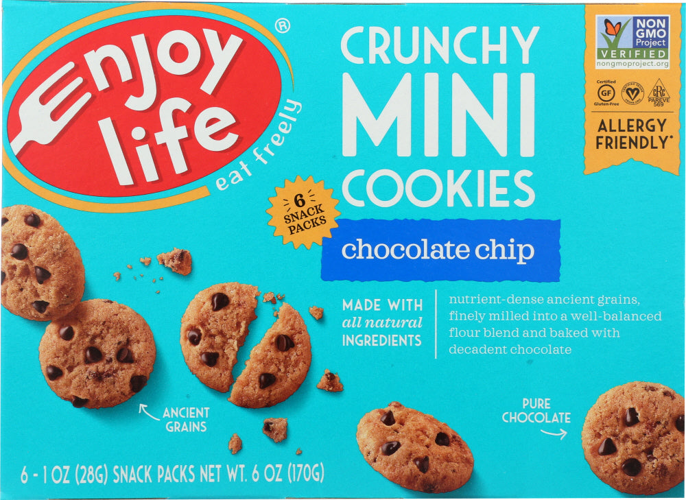 ENJOY LIFE: Crunchy Minis Chocolate Chip, 6 oz