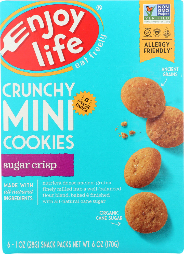 ENJOY LIFE: Sugar Crisp Crunchy Mini Cookies, 6 oz