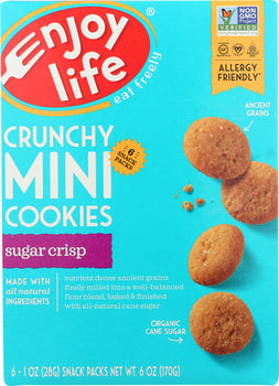 ENJOY LIFE: Sugar Crisp Crunchy Mini Cookies, 6 oz