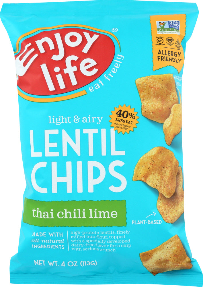 ENJOY LIFE: Thai Chili Lime Lentil Chips, 4 oz