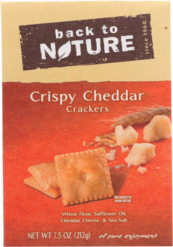 BACK TO NATURE: Crispy Cheddar Crackers, 7.5 oz