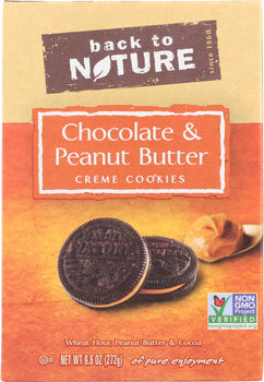 BACK TO NATURE: Chocolate Peanut Butter Creme Cookies, 9.6 oz
