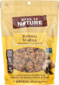 BACK TO NATURE: Granola Clusters Banana Walnut, 11 Oz