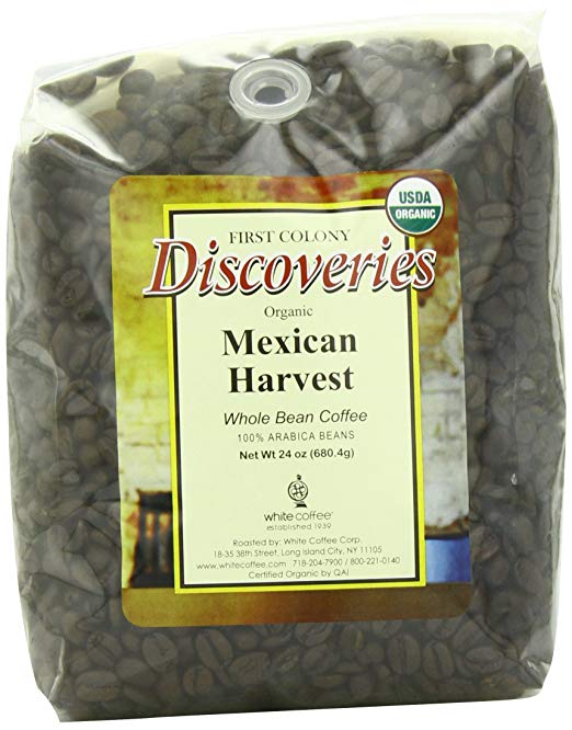 DISCOVERIES: Coffee Whole Bean Mexican Harvest Organic, 24 oz