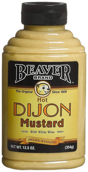 BEAVER: Hot Dijon Mustard with White Wine, 12.5 oz