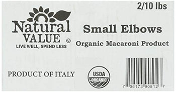 NATURAL VALUE: Pasta-Small Elbows 2-10LB, 20 lb