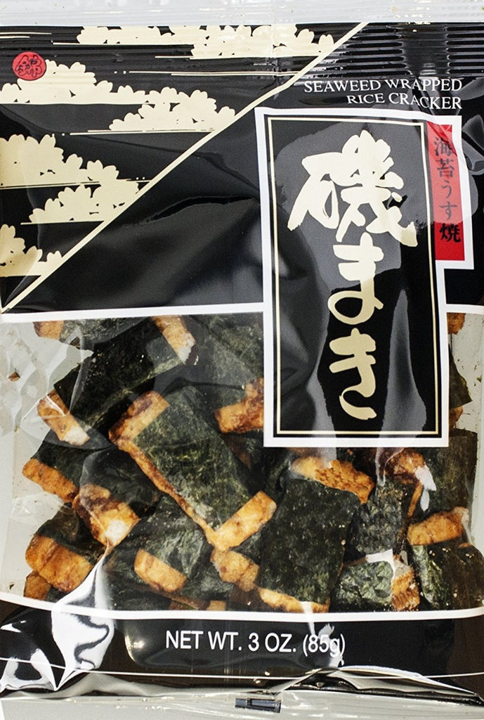 NISHIKI: Arare Iso Maki Seaweed Wrapped Rice Crackers, 3 oz