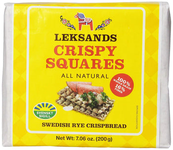 LEKSANDS: Crispybread Square, 7.06 oz