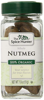 SPICE HUNTER: Nutmeg Whole Organic, 1.8 oz