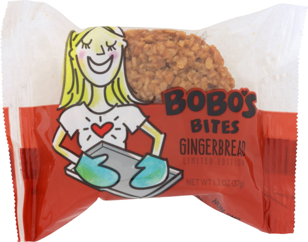 BOBOS OAT BARS: Bar Bites Gingerbread, 1.3 oz