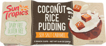 SUN TROPICS: Coconut Rice Pudding Sea Salt Caramel, 8.46 oz