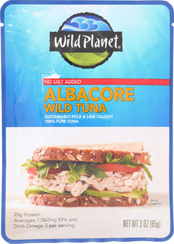 WILD PLANET: Wild Albacore Tuna No Salt Added, 3 oz