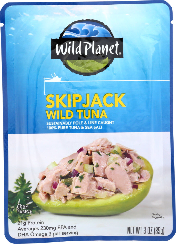 WILD PLANET: Skipjack Wild Tuna Pouch, 3 oz