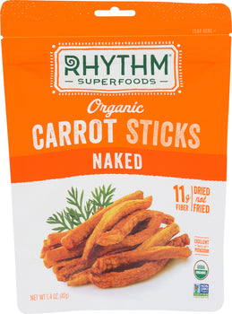 RHYTHM SUPERFOODS: Organic Naked Carrot Sticks, 1.4 oz