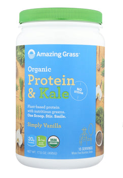 AMAZING GRASS: Organic Protein & Kale Simply Vanilla, 17.5 oz