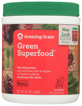 AMAZING GRASS: Green Superfood Berry Flavor, 8.50 oz