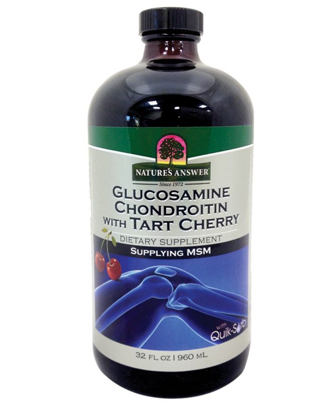 NATURES ANSWER: Glucosamine and Chondroitin with Tart Cherry, 32 oz