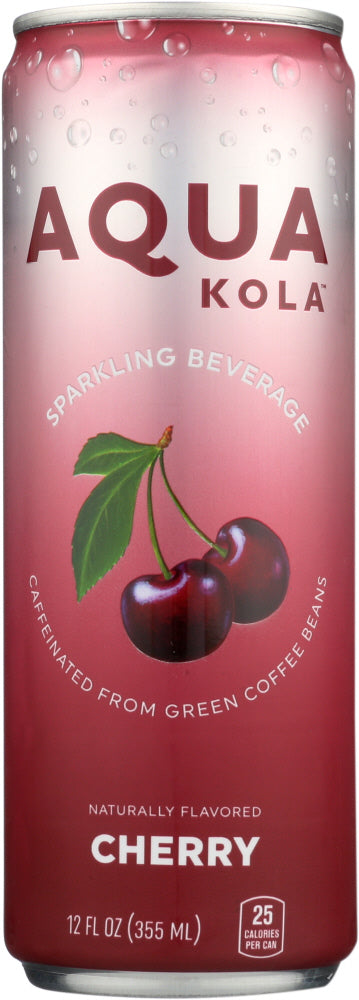 AQUA KOLA: Beverage Sparkling Cherry, 12 oz