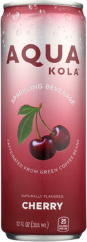 AQUA KOLA: Beverage Sparkling Cherry, 12 oz