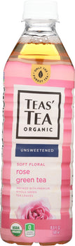 TEAS TEA: Tea Green Rose Organic, 16.9 fo