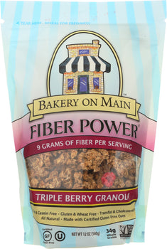 BAKERY ON MAIN: Gluten Free Granola Fiber Power Triple Berry, 12 oz