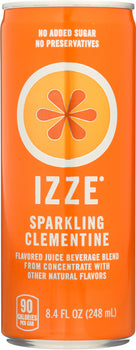 IZZE: Sparkling Clementine Flavored Juice Beverage, 8.4 oz