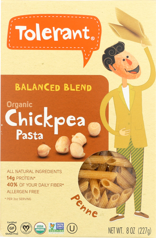 TOLERANT: Organic Chickpea Pasta Balanced Blend, 8 oz