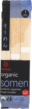 HAKUBAKU: Organic Wheat Noodles Somen, 9.5 oz