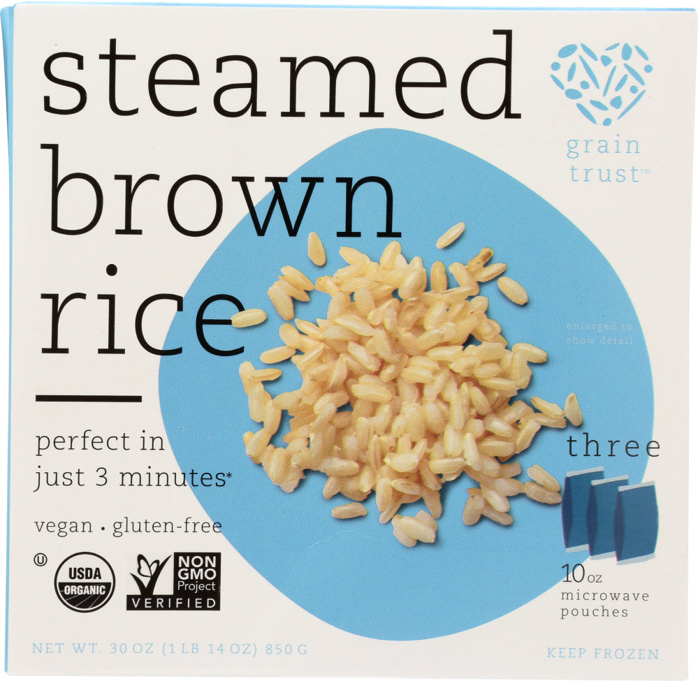 GRAIN TRUST: Steamed Brown Rice, 30 oz