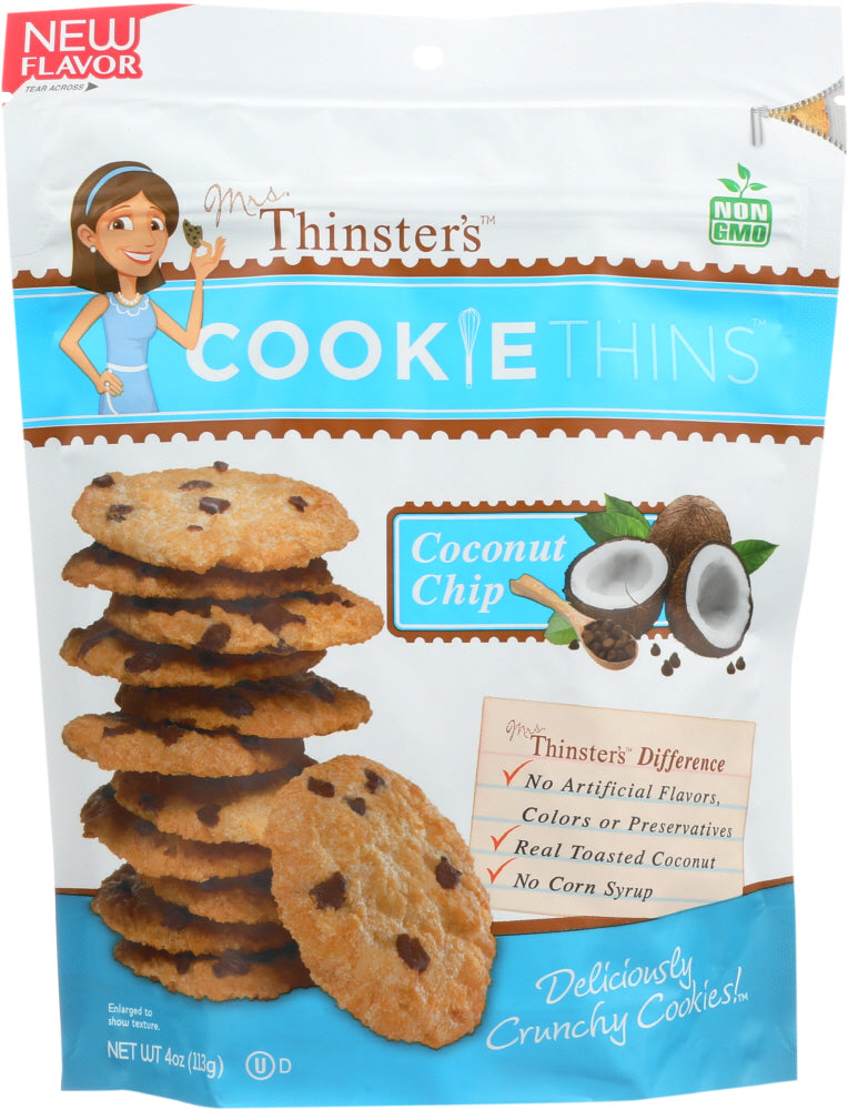 MRS THINSTERS: Cookie Thins Coconut Chocolate Chip, 4 oz