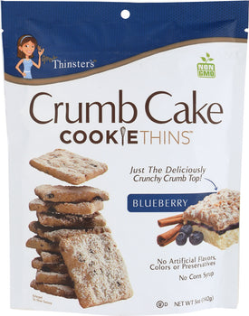 MRS THINSTERS: Cookie Thin Blueberry Crumb Cake, 5 oz