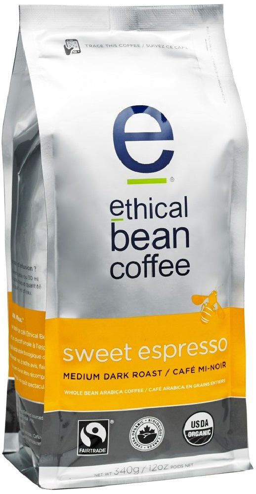 ETHICAL BEAN: Coffee Medium Dark Roast Sweet Espresso, 12 oz