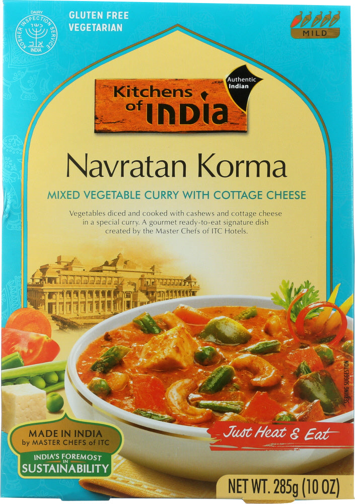 KITCHENS OF INDIA: Mixed Vegetable & Cottage Cheese Curry, 10 oz