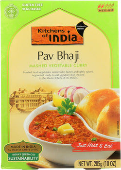 KITCHENS OF INDIA: Mashed Vegetable Curry Pav Bhaji, 10 oz