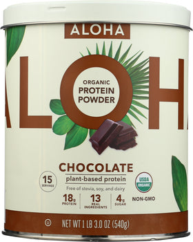 ALOHA: Protein Powder Chocolate, 19.6 oz