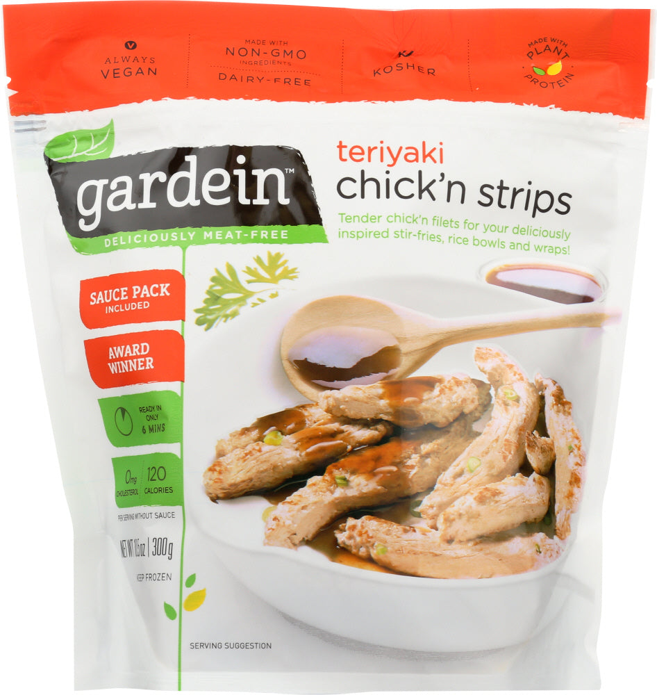 GARDEIN: Teriyaki Chick'n Strips, 10.5 oz