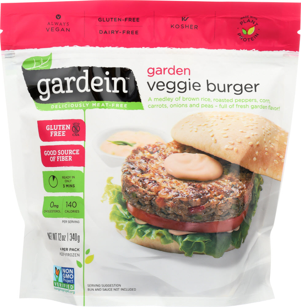 GARDEIN: Gluten Free Garden Veggie Burger, 12 oz