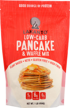 LAKANTO: Low Carb Gluten-free Pancake Waffle Mix, 16 oz