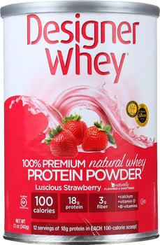 DESIGNER PROTEIN WHEY: Designer Whey Strawberry, 12 oz