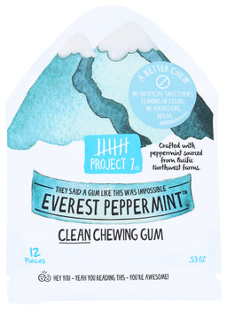 PROJECT 7: Everest Peppermint Clean Chewing Gum, 0.53 oz