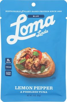 LOMA BLUE: Lemon Pepper Fishless Tuna, 3 oz