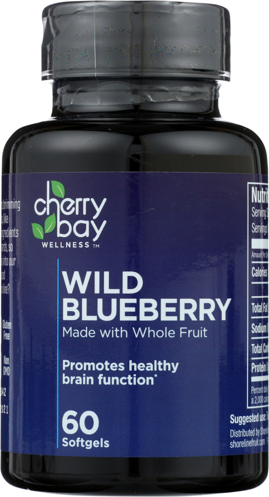 CHERRY BAY WELLNESS: Wild Blueberry Supplement Softgels, 60 sg