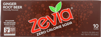 ZEVIA: Soda Ginger Root Beer 10 pk, 120 oz